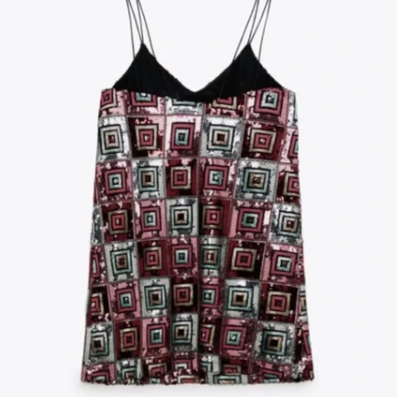 Zara Festive Days V neck mini dress Size XS - Picture 8 of 13